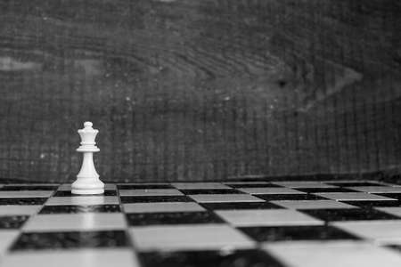 Chess photographed on a chessboardの写真素材