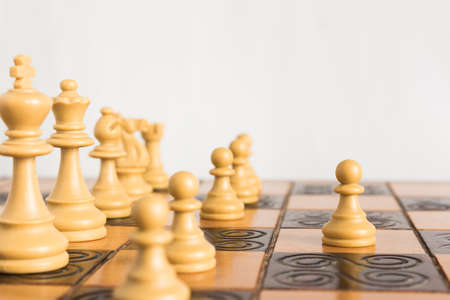 Chess photographed on a chessboard