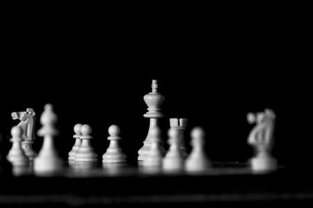 Chess photographed on a chessboardの写真素材