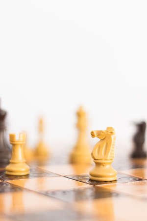 Chess photographed on a chessboardの写真素材