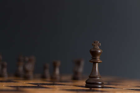 Chess photographed on a chessboardの写真素材