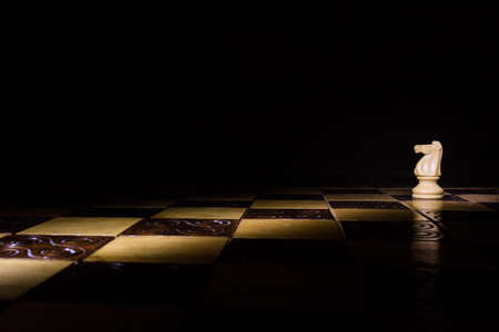 Chess photographed on a chessboard