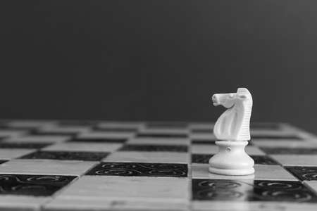 Chess photographed on a chessboardの写真素材