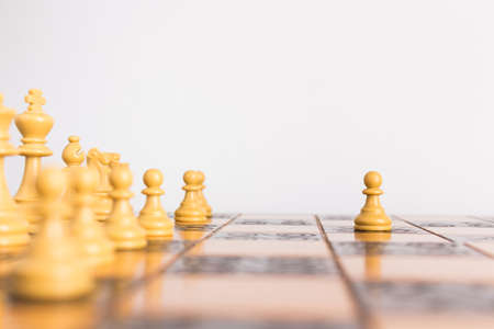 Chess photographed on a chessboardの写真素材