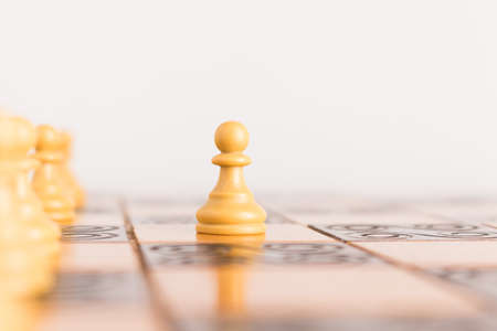 Chess photographed on a chessboardの写真素材