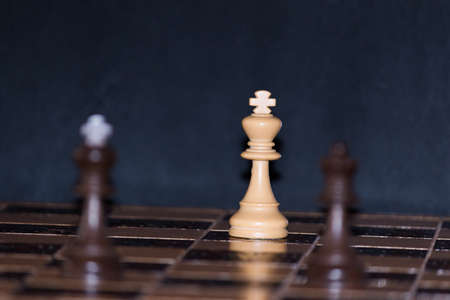 Chess photographed on a chessboard