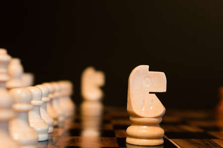 Chess photographed on a chessboard