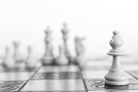 Chess photographed on a chessboardの写真素材