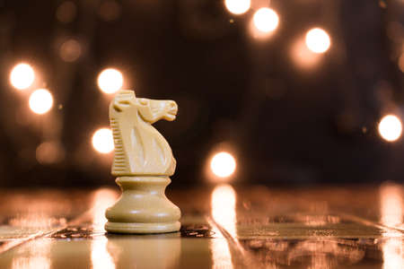 Chess photographed on a chessboardの写真素材