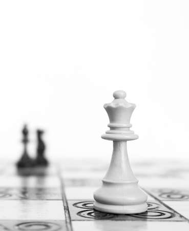 Chess photographed on a chessboardの写真素材