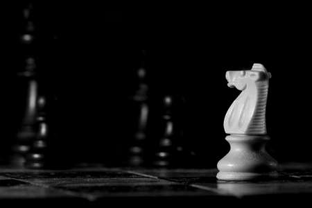 Chess photographed on a chessboard