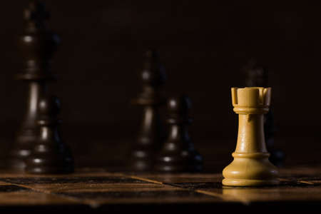 Chess photographed on a chessboardの写真素材