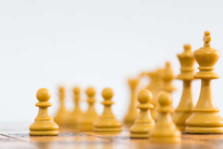 Chess photographed on a chessboardの写真素材