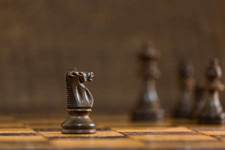 Chess photographed on a chessboardの写真素材
