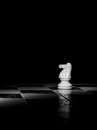 Chess photographed on a chessboardの写真素材