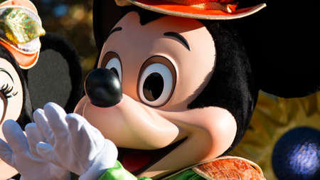 10/30/2015: - France, Paris Eurodisney Park, masks parade inside the park.のeditorial素材