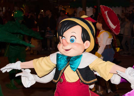 10/30/2015: - France, Paris Eurodisney Park, masks parade inside the park.のeditorial素材