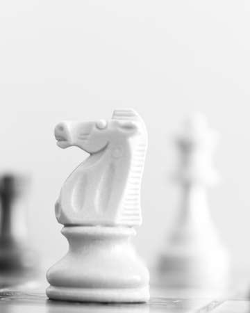 Chess photographed on a chessboardの写真素材