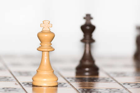 Chess photographed on a chessboard