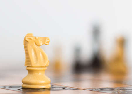 Chess photographed on a chessboardの写真素材