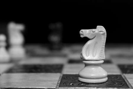 Chess photographed on a chessboard