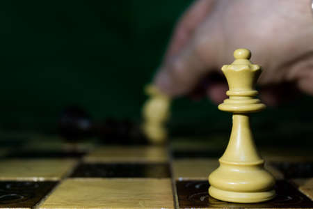 Chess photographed on a chessboard
