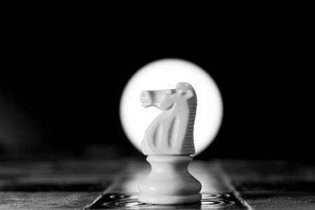 Chess photographed on a chessboardの写真素材