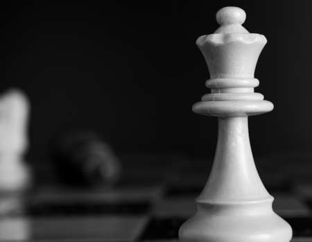 Chess photographed on a chessboardの写真素材