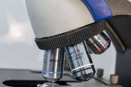 Centrifuge, sample tubes, pipettes, clinical laboratory itemsの写真素材