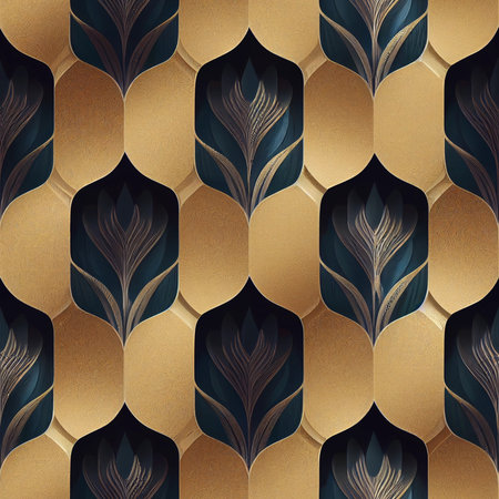 Seamless pattern with decorative elements. For eg fabric, wallpaper, wall decorations.の素材