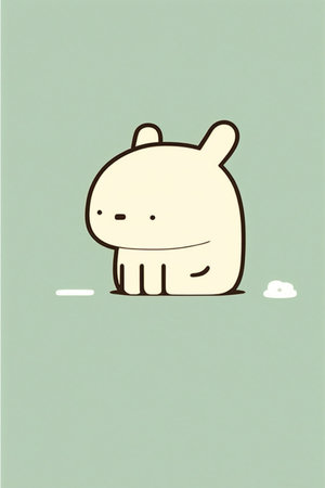 Cute hippopotamus - hand drawn cartoon style vector illustration.の素材