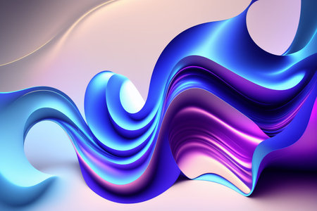 abstract background with blue and purple swirls. 3d renderingの素材