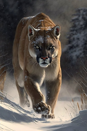 Puma concolor (Puma concolor), also known as the mountain lion. wildlife.の素材