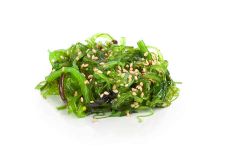 Portion of seaweed on white background. Asian foodの写真素材