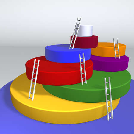 3d image concept of overcomingの写真素材