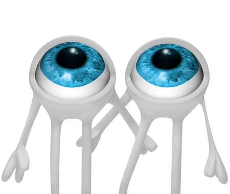3d image of eyes looking upの写真素材