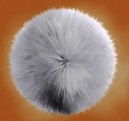 3d image of abstract hair ballの写真素材