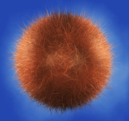 3d image of abstract hair ballの写真素材