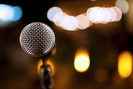 Close-up image of microphoneの写真素材