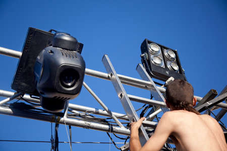 lighting technicianの写真素材