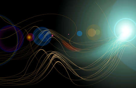 Abstract illustration with lines and flashesの写真素材