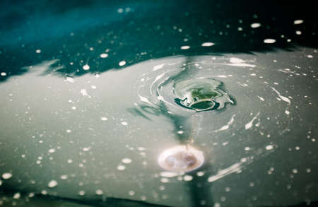 Close up image of  flat water and swirlの写真素材
