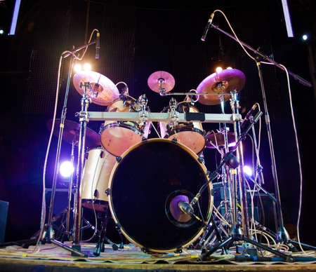 image of drum on stageの写真素材