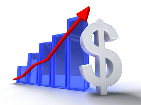 3D image statistics and dollarの写真素材