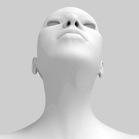 3d image of woman s head の写真素材