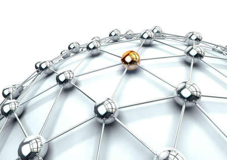 3d image of networking and internet concept isolated in white