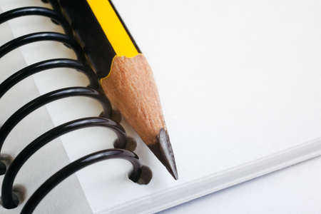 Pencil detail and copy spaceの写真素材