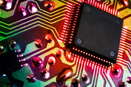 Background electronic image with microprocessor detailの写真素材
