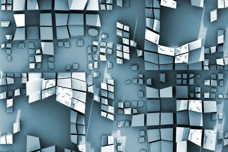 City abstract from above with sunlightの写真素材