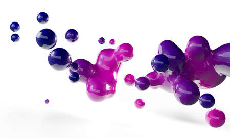 3d image of abstract purple liquidの写真素材